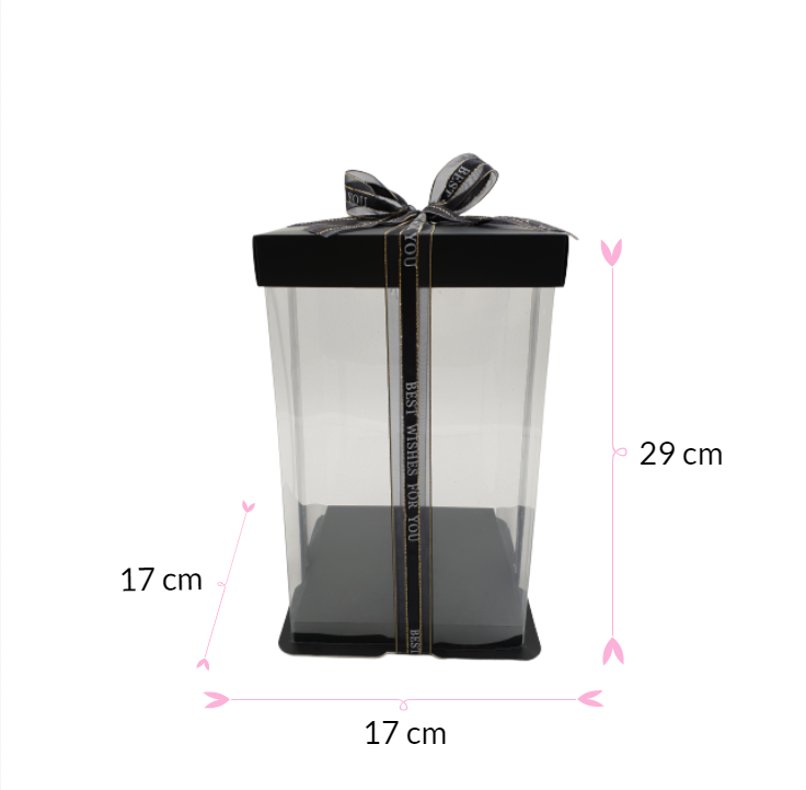 CAJA PARA TARTA DELUXE NEGRA - 17 X 29 CM