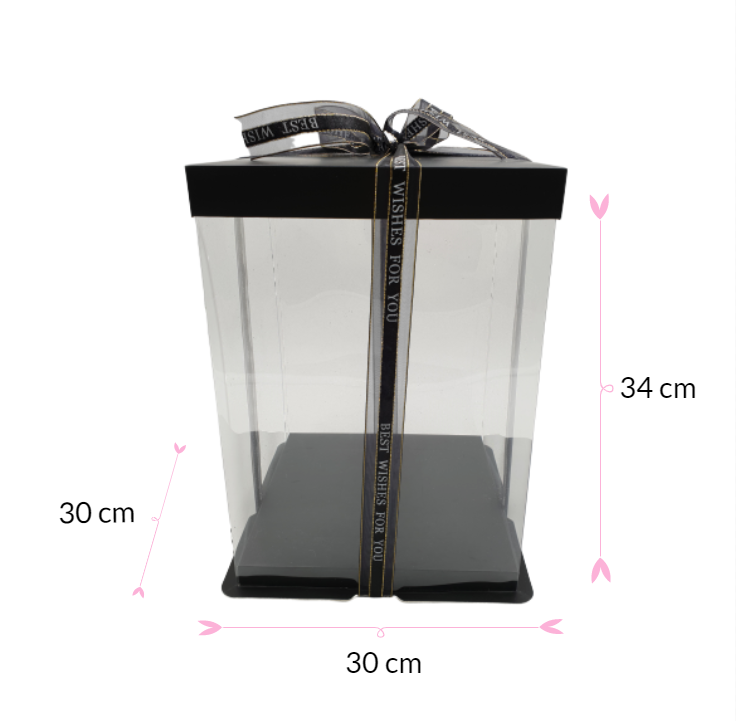 CAJA PARA TARTA DELUXE NEGRA - 30 X 34 CM - Imagen 2