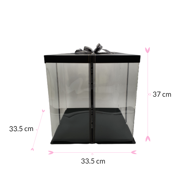 CAJA PARA TARTA DELUXE NEGRA - 33,5 X 37 CM