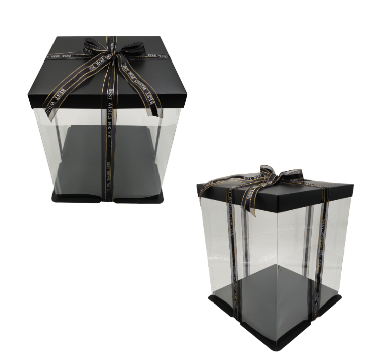 CAJA PARA TARTA DELUXE NEGRA - 33,5 X 37 CM - Imagen 2