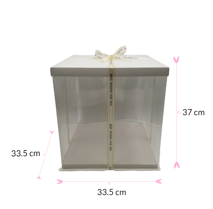 CAJA PARA TARTA DELUXE BLANCA - 33,5 X 37 CM