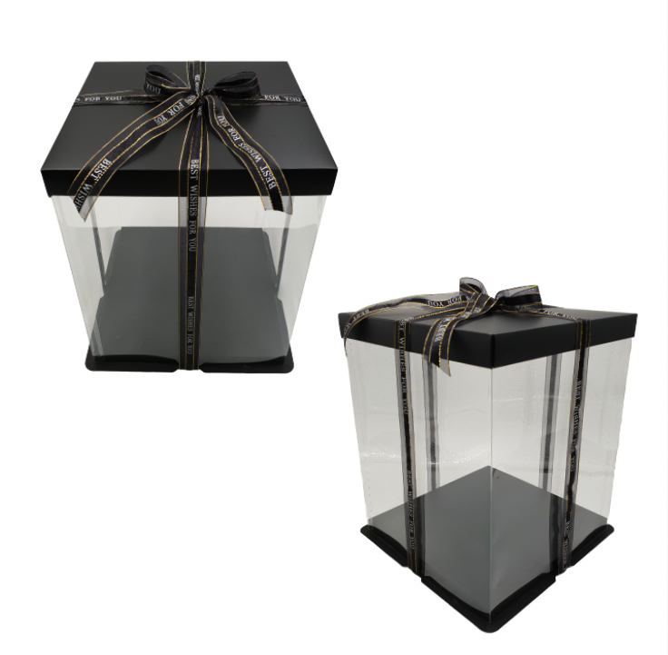 CAJA PARA TARTA DELUXE NEGRA - 38,5 X 40 CM