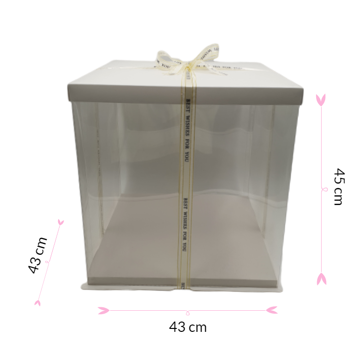 CAJA PARA TARTA DELUXE BLANCA - 43 X 45 CM