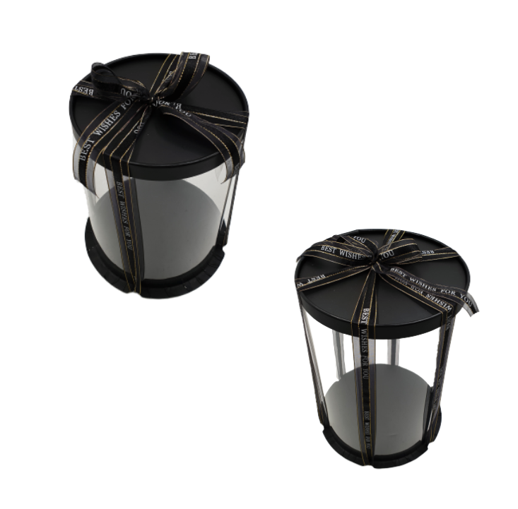 CAJA PARA TARTA DELUXE NEGRA - Ø 18 / H 23 CM - Imagen 2