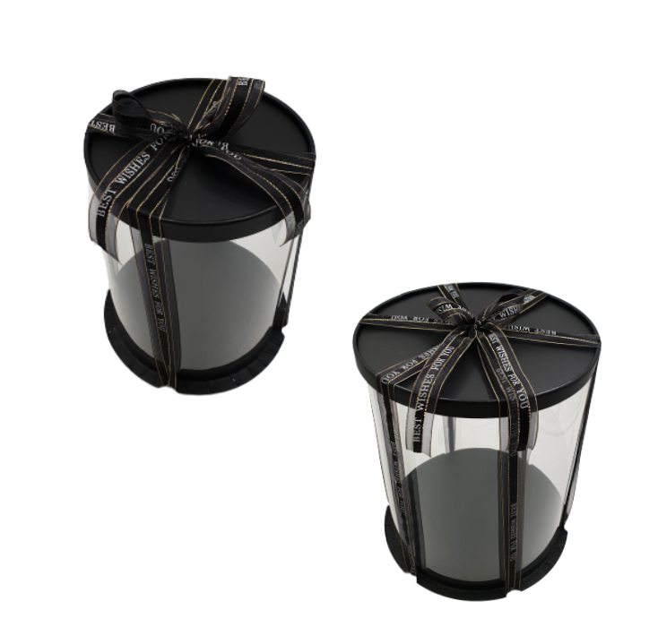 CAJA PARA TARTA DELUXE NEGRA - Ø 22 / H 31 CM - Imagen 2