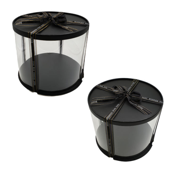 CAJA PARA TARTA DELUXE NEGRA - Ø 30 / H 25 CM - Imagen 2