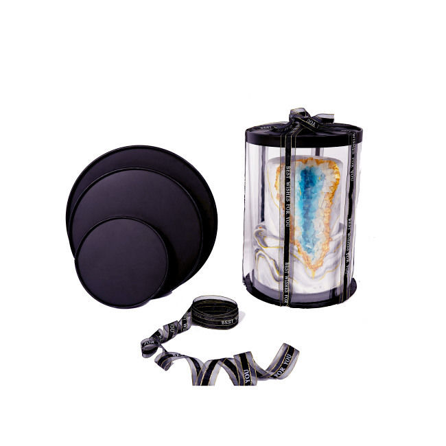 CAJA PARA TARTA DELUXE NEGRA - Ø 22 / H 31 CM - Imagen 3