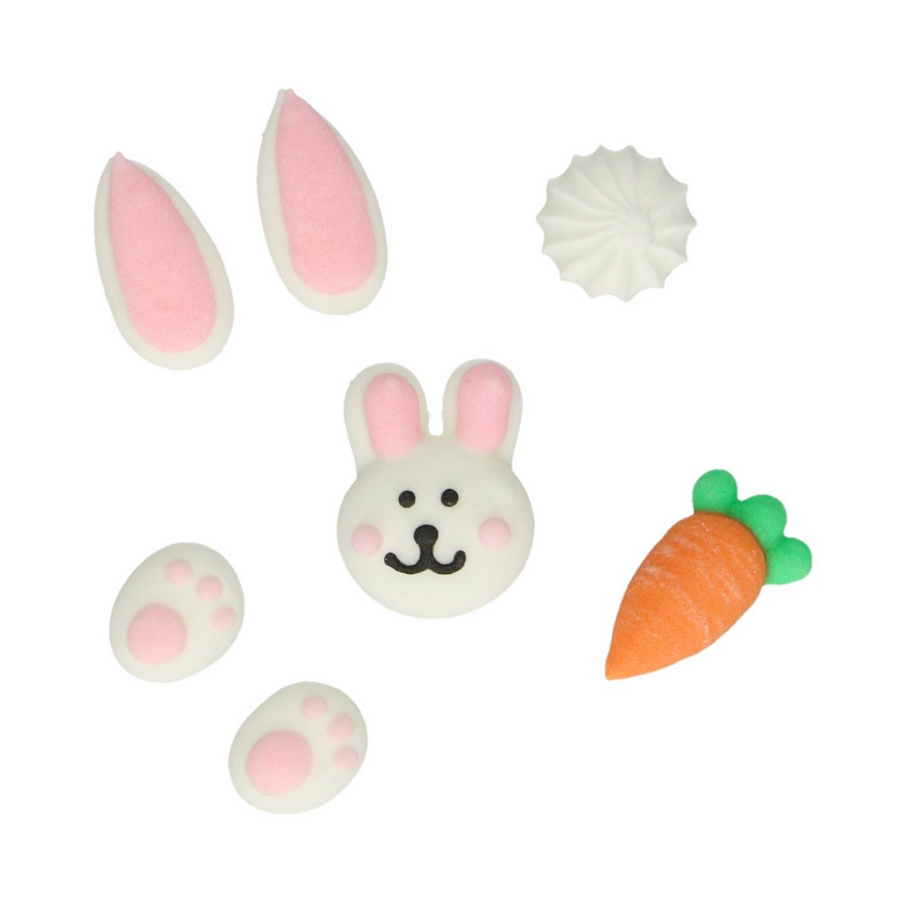 DECORACIONES DE AZUCAR FUNCAKES - CONEJOS PASCUA - Imagen 2