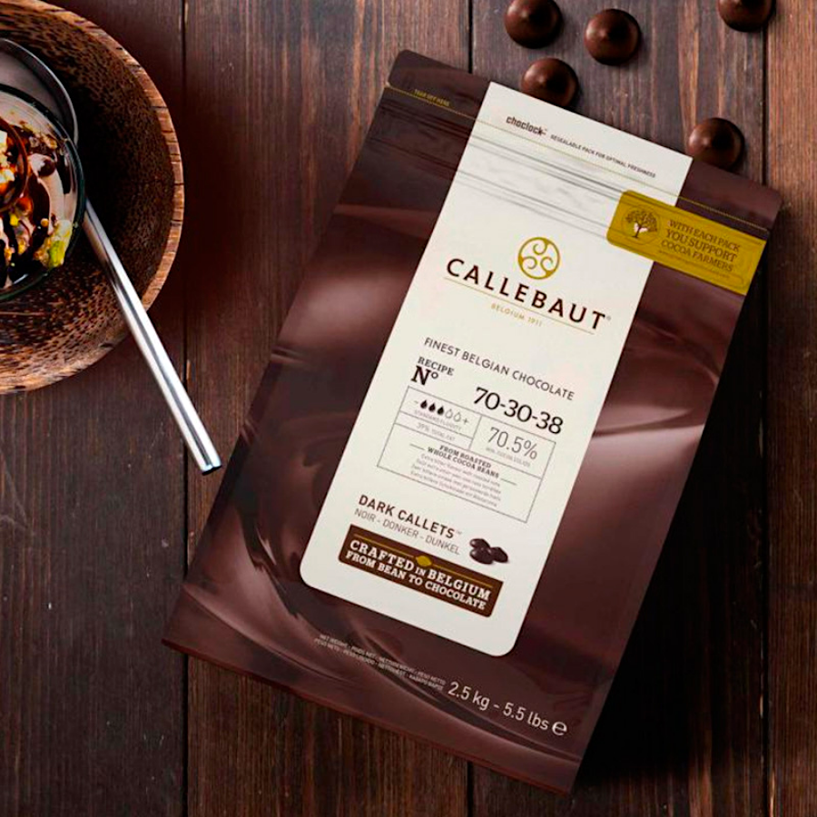 CALLETS DE CHOCOLATE EXTRA NEGRO (70,5%) CALLEBAUT - 2,5 KG - Imagen 2