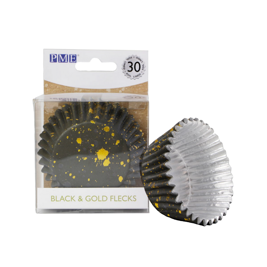 CAPSULAS CUPCAKES PME - MANCHAS NEGRAS Y DORADAS - Imagen 2