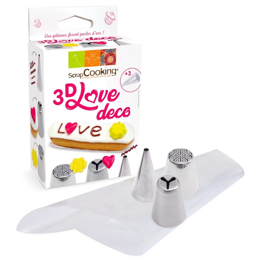 SET DECORACION SCRAPCOOKING - LOVE 3D - Imagen 2