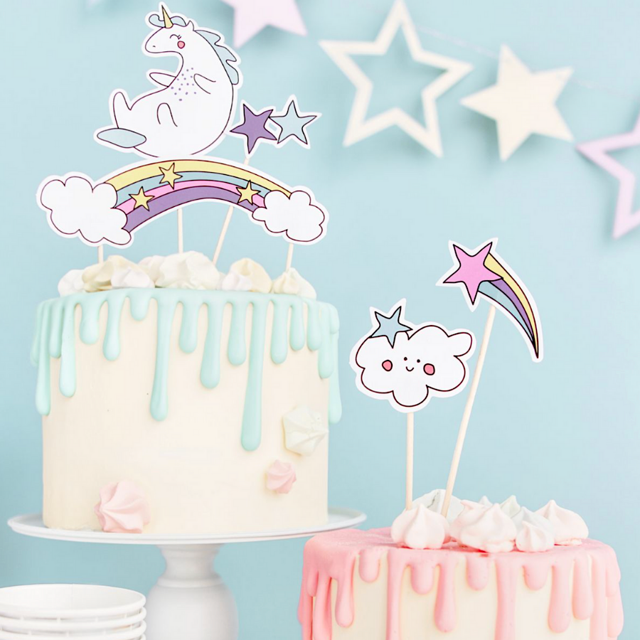 TOPPER PARA TARTA PARTYDECO - UNICORNIO - Imagen 2