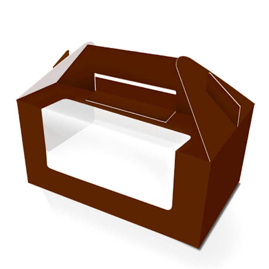 CAJA PARA HUEVO DE PASCUA MARRON CON VENTANA - Imagen 2