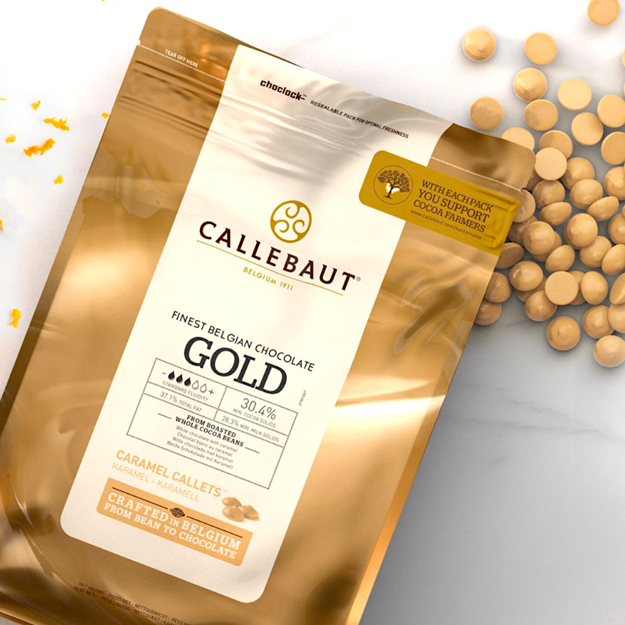 CALLETS DE CHOCOLATE CARAMELIZADO GOLD CALLEBAUT - 400 G - Imagen 2