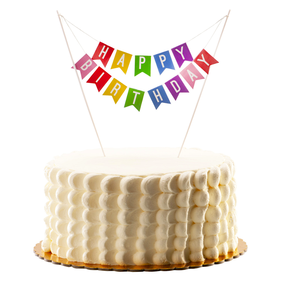 TOPPER PARA TARTA DEKORA - BANDERAS "HAPPY BIRTHDAY" - Imagen 2