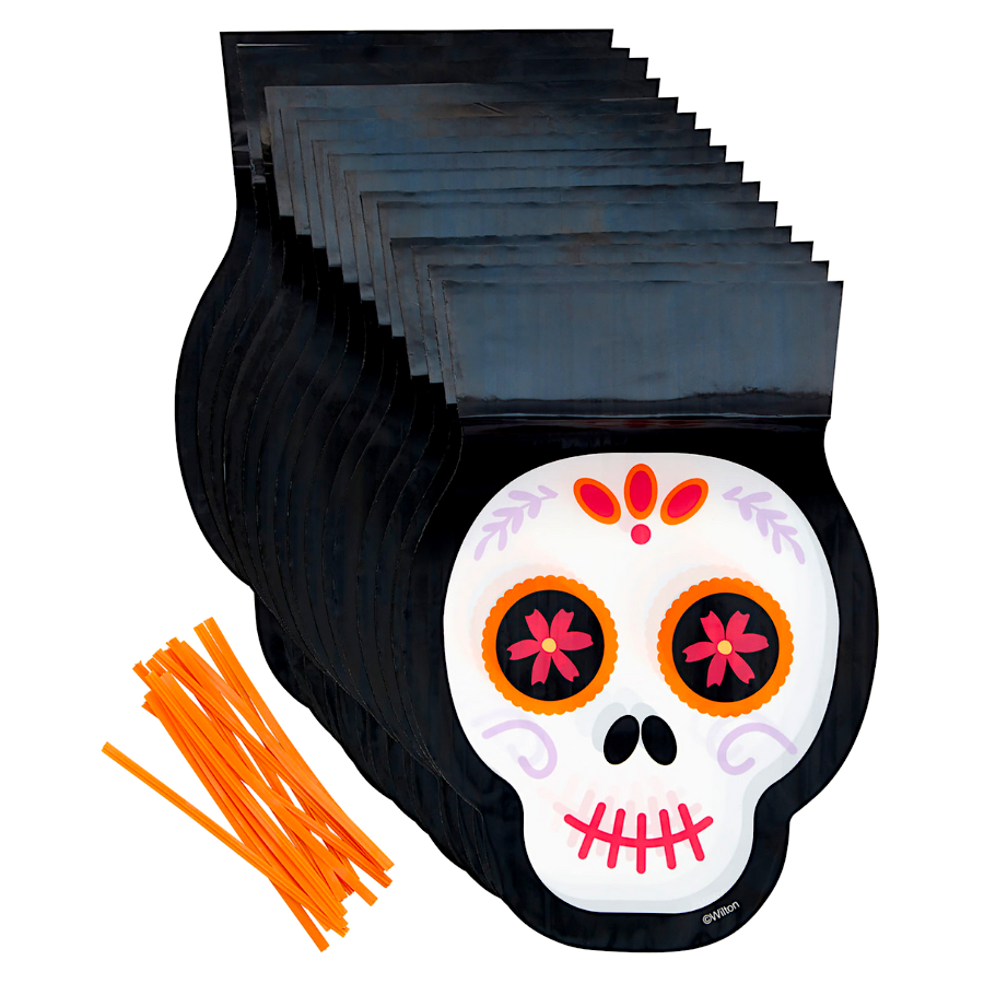 BOLSAS PARA DULCES WILTON - CALAVERA MEJICANA (15 U) - Imagen 2