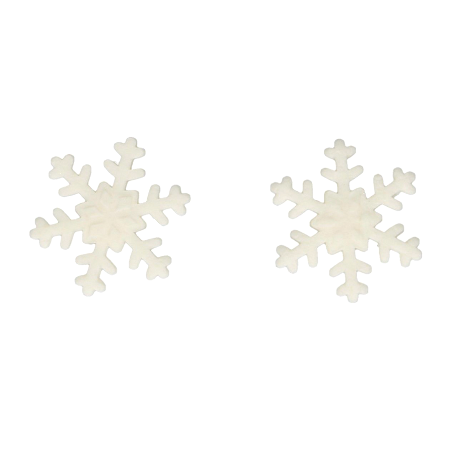 DECORACIONES DE AZUCAR FUNCAKES - COPOS DE NIEVE (BLANCOS) - Imagen 2