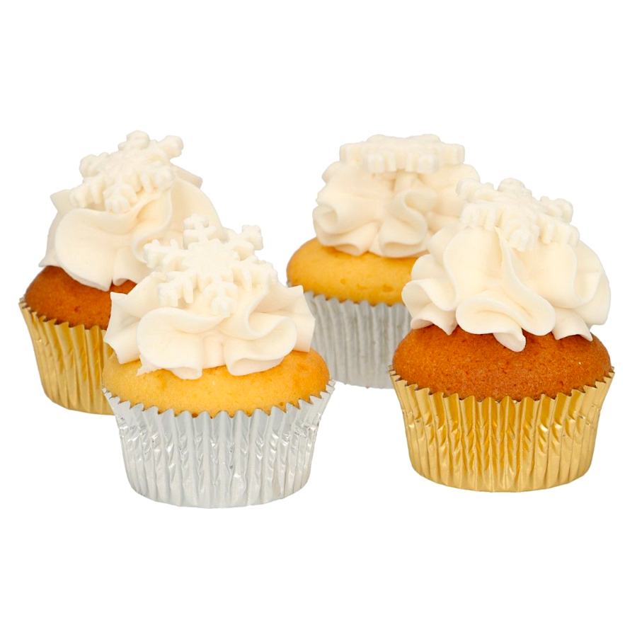 DECORACIONES DE AZUCAR FUNCAKES - COPOS DE NIEVE (BLANCOS) - Imagen 3