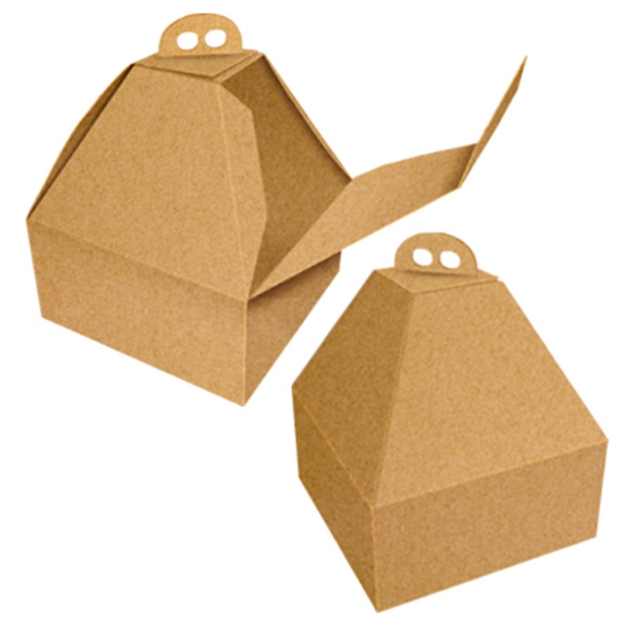 CAJA PARA TARTA CON ASA Y ALTURA ESPECIAL (KRAFT) - 28 x H 31 CM - Imagen 2