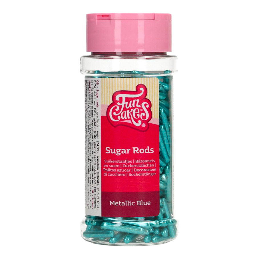 PALITOS DE AZUCAR XL FUNCAKES - AZUL METALIZADO 70 G - Imagen 2