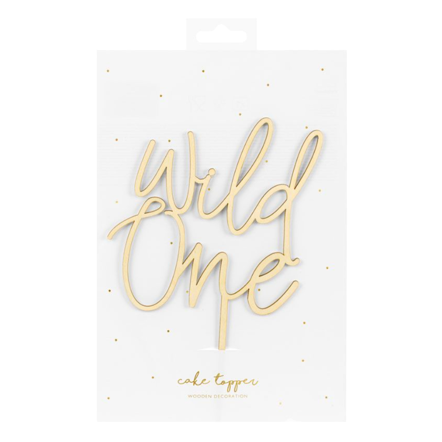 TOPPER PARA TARTA MADERA PARTYDECO - "WILD ONE" (SALVAJE) - Imagen 2