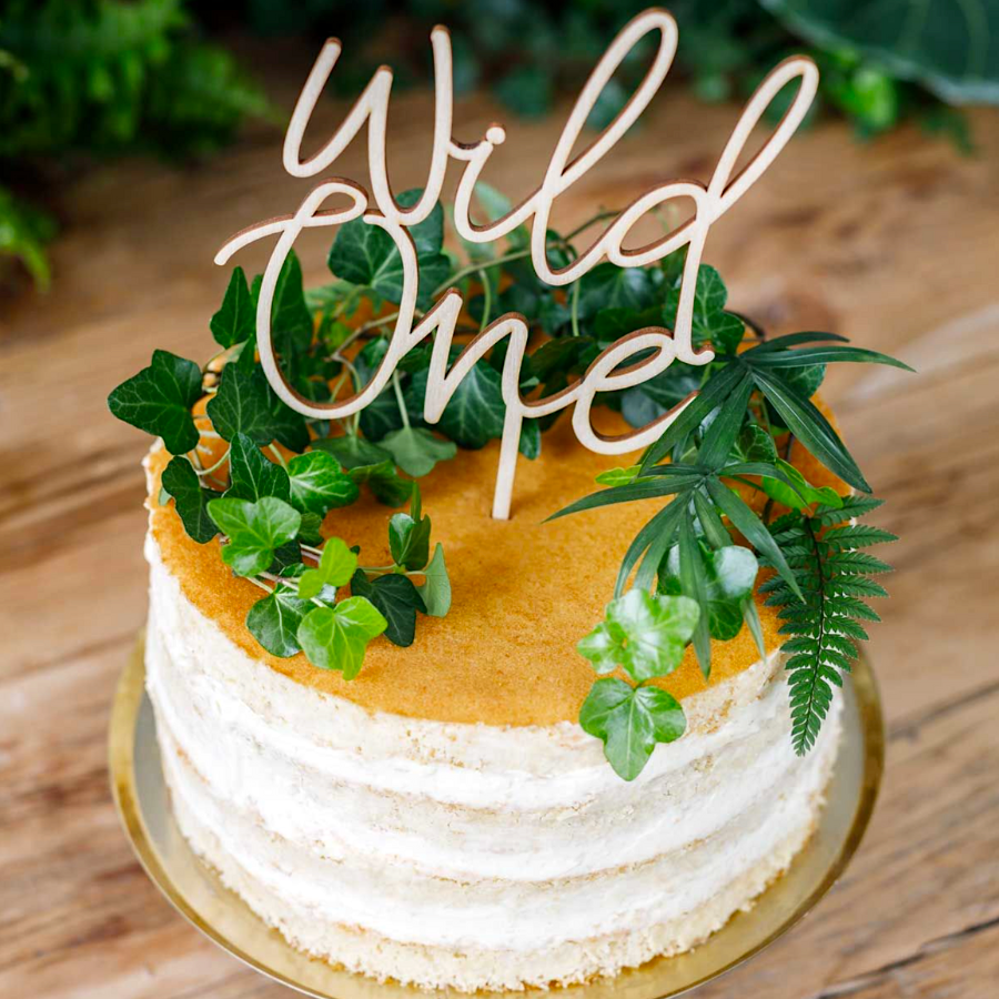 TOPPER PARA TARTA MADERA PARTYDECO - "WILD ONE" (SALVAJE) - Imagen 3