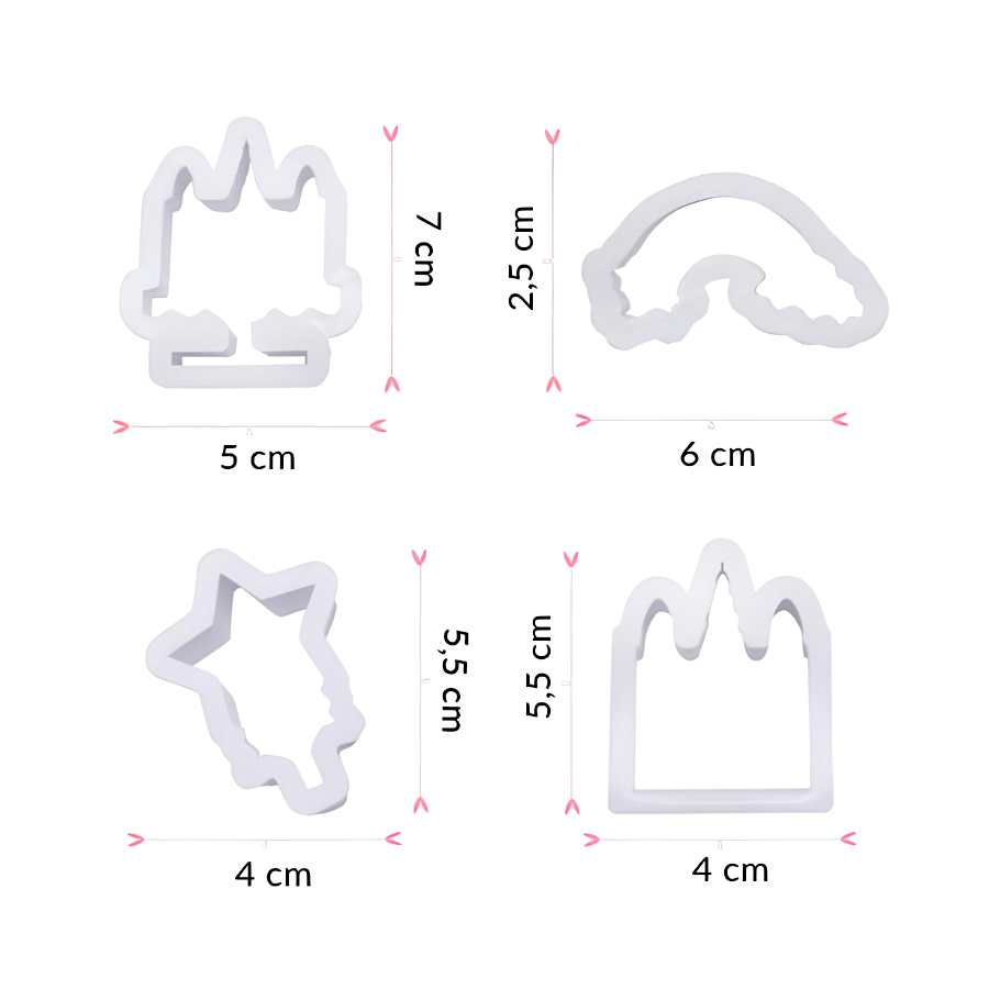 SET 8 CORTADORES UNICORNIO - Imagen 3