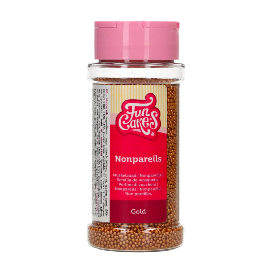 PERLAS DE AZUCAR (NONPAREILS) FUNCAKES - ORO 80 G - Imagen 2