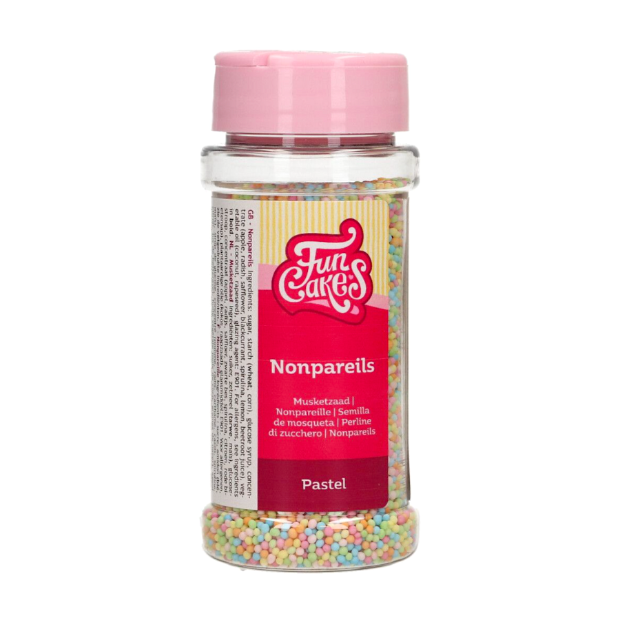 PERLAS DE AZUCAR (NONPAREILS) FUNCAKES - COLORES PASTEL 80 G - Imagen 2