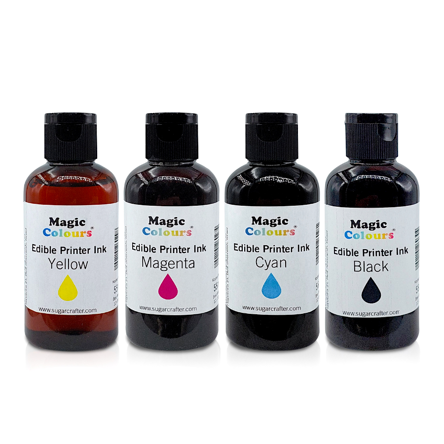 BOTE DE RECARGA TINTA COMESTIBLE "MAGIC COLOURS" - AMARILLO (55 ML) - Imagen 2