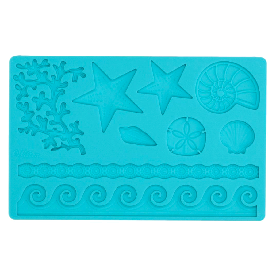 MOLDE SILICONA PARA FONDANT WILTON - VIDA MARINA - Imagen 2