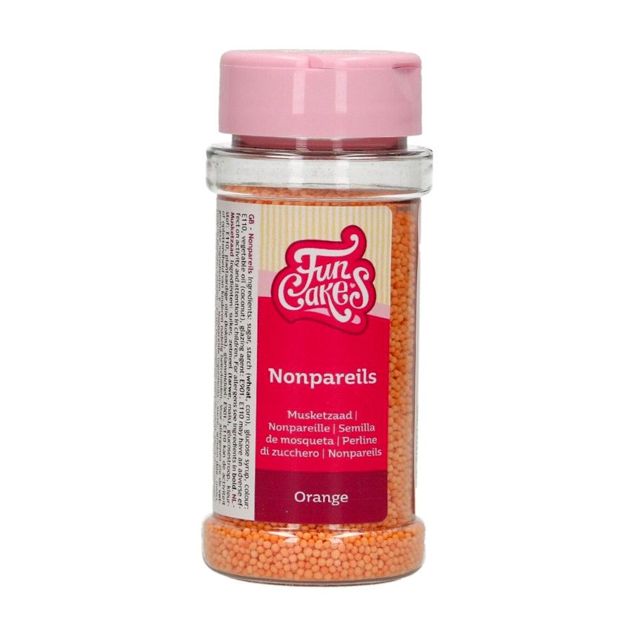 PERLAS DE AZUCAR (NONPAREILS) FUNCAKES - NARANJA 80 G - Imagen 2