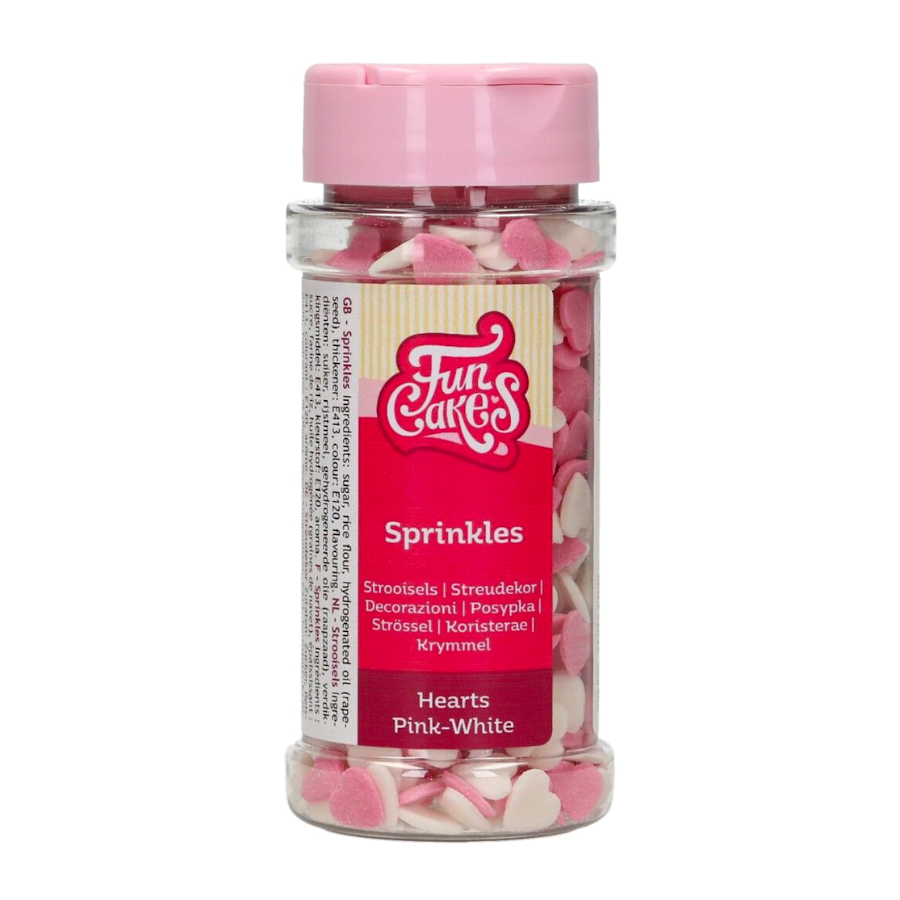SPRINKLES FUNCAKES - CORAZONES ROSAS Y BLANCOS (60 G) - Imagen 2