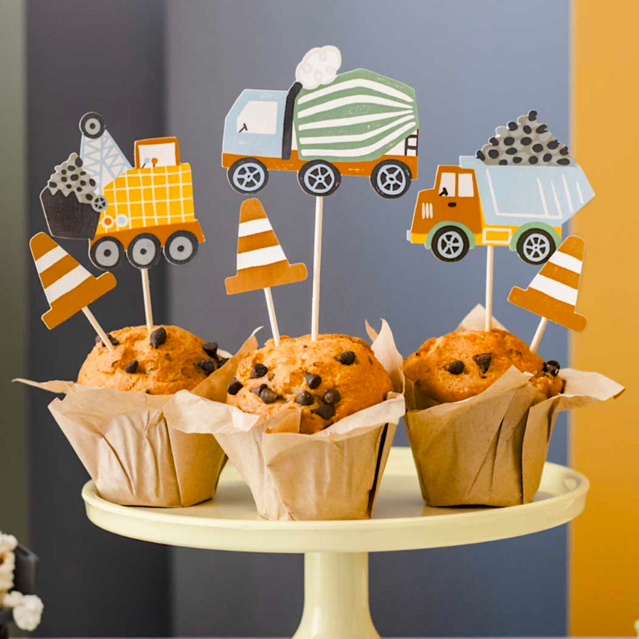 TOPPER PARA CUPCAKES PARTYDECO - CONSTRUCCION - Imagen 2