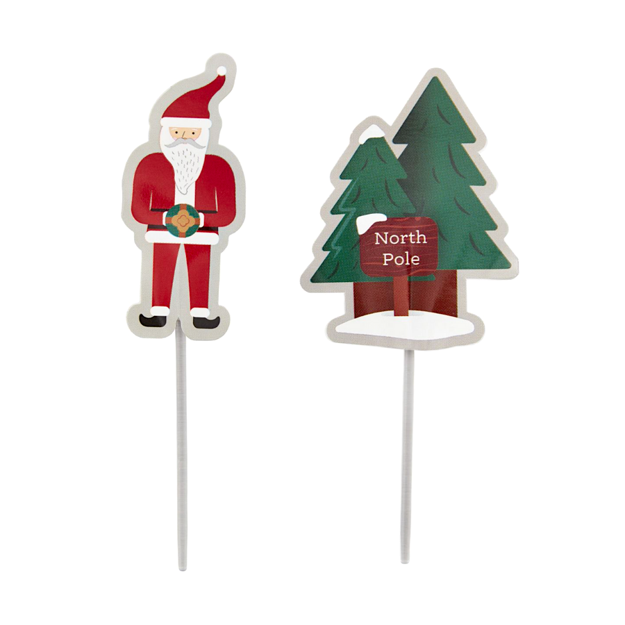 TOPPERS PARA CUPCAKE WILTON - SANTA - Imagen 2