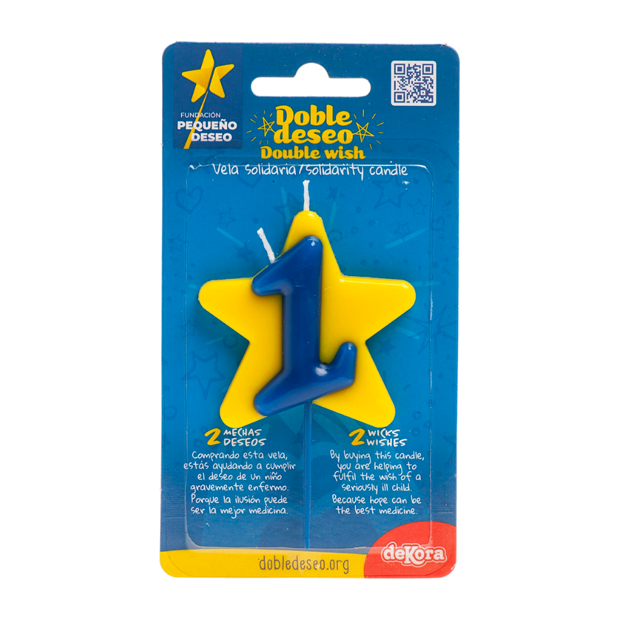 VELA SOLIDARIA "DOBLE DESEO" DEKORA - NUMERO 1 - Imagen 2