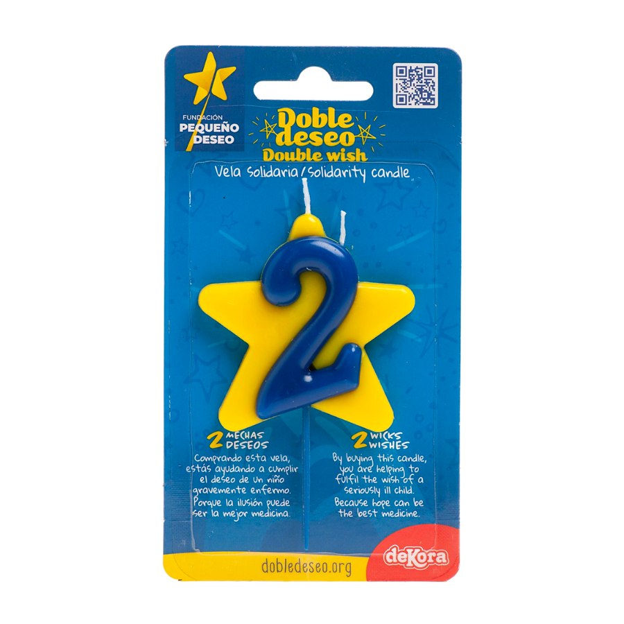 VELA SOLIDARIA "DOBLE DESEO" DEKORA - NUMERO 2 - Imagen 2