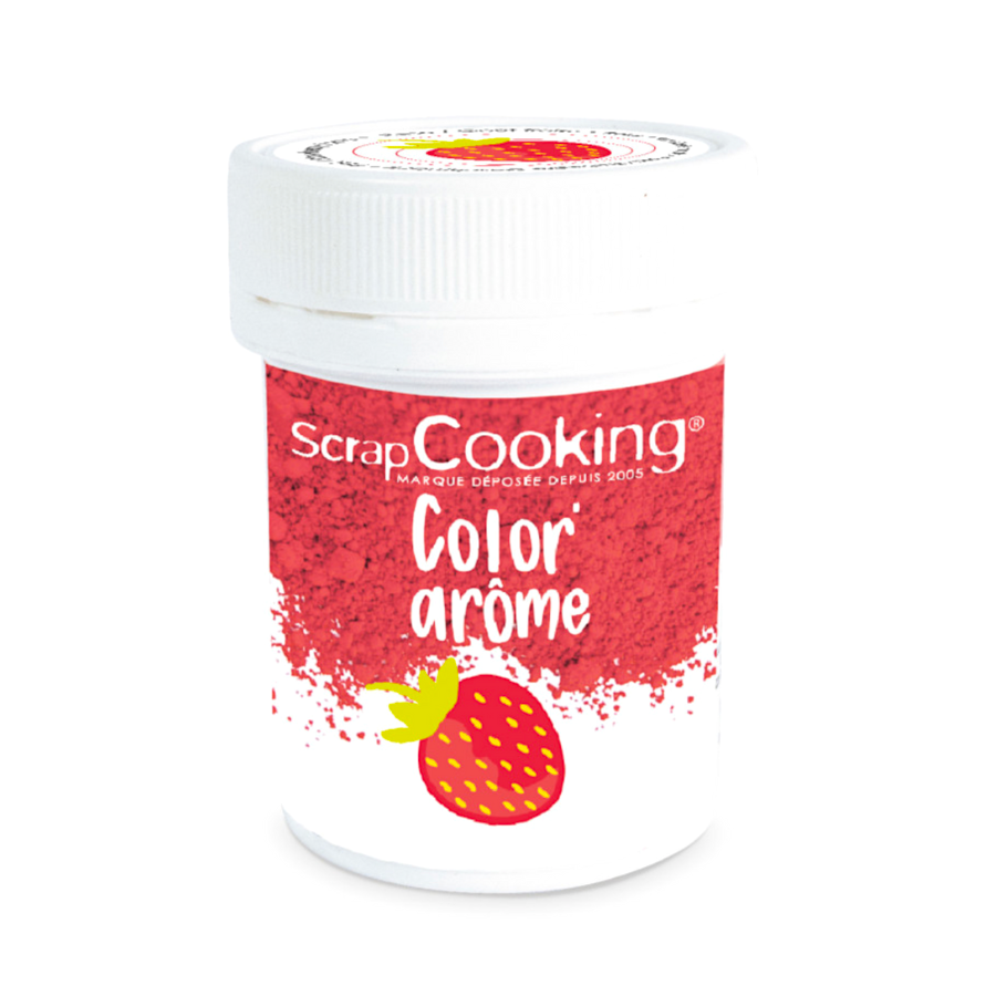 COLORANTE EN POLVO Y AROMA SCRAPCOOKING - ROJO / FRESA (10 G)