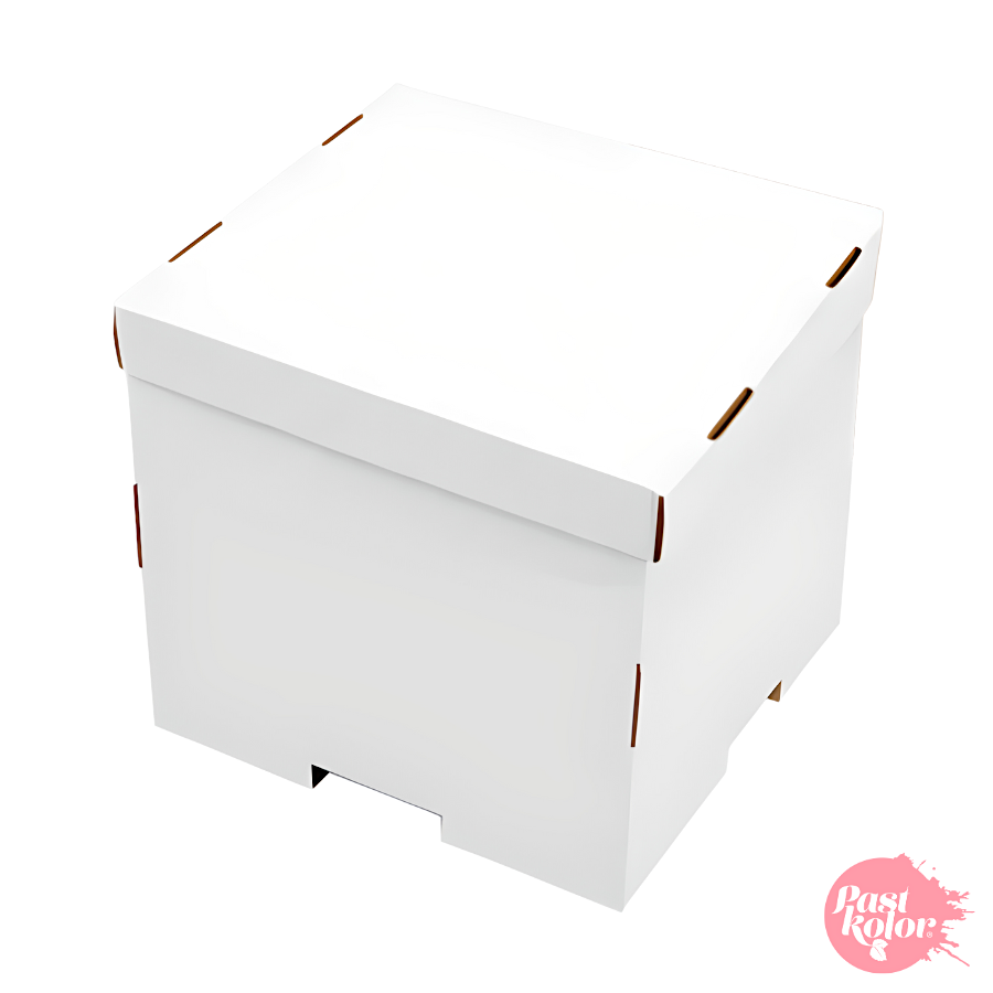 CAJA PARA TARTA REVERSIBLE (BLANCA Y KRAFT) - 28 X 30 CM - Imagen 2