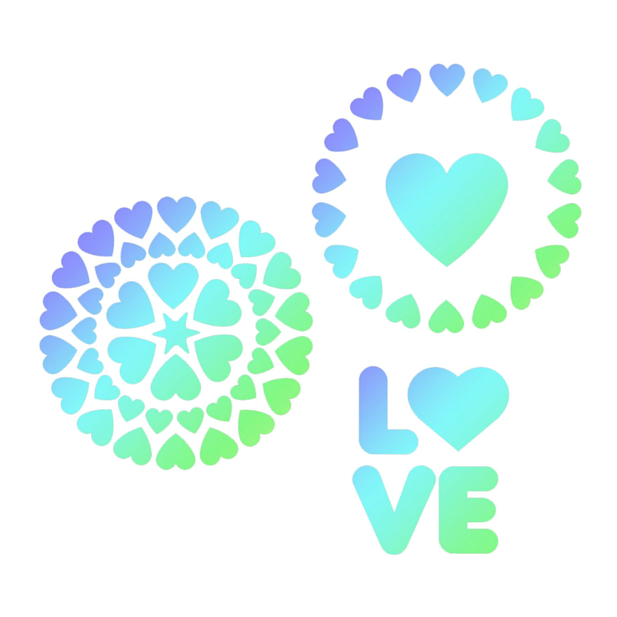 SET STENCIL PLANTILLA PARA DECORAR JEM - AMOR - Imagen 2