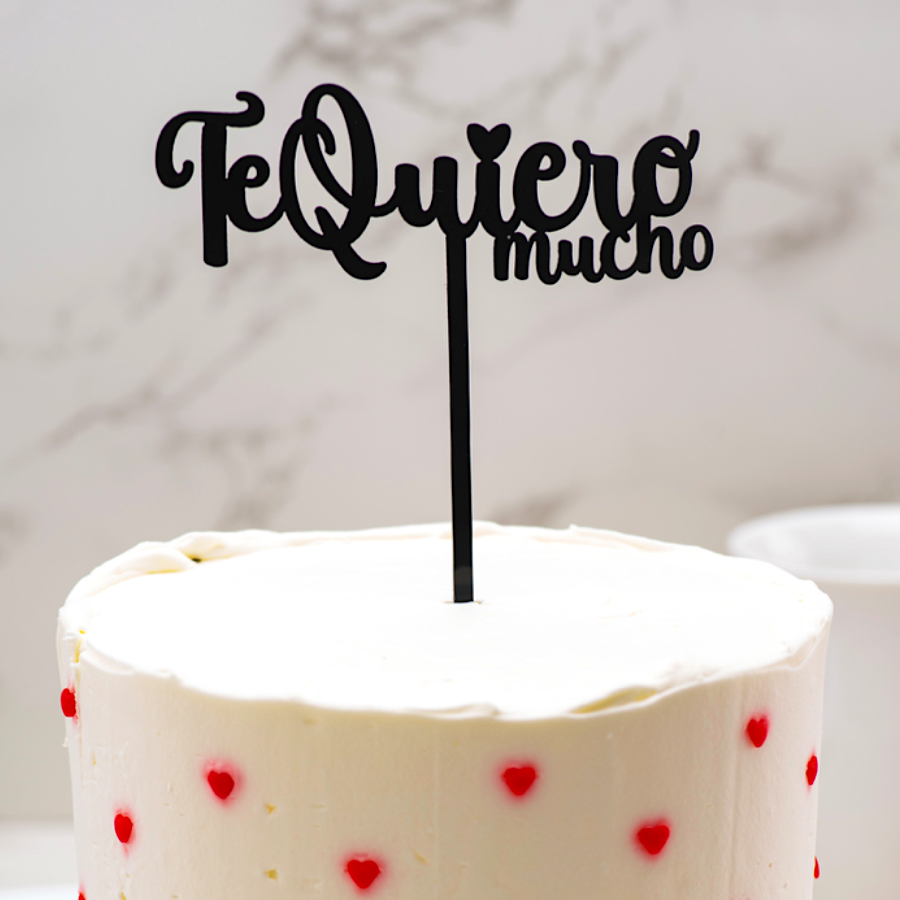 TOPPER PARA TARTA DEKORA - "TE QUIERO MUCHO" - Imagen 2