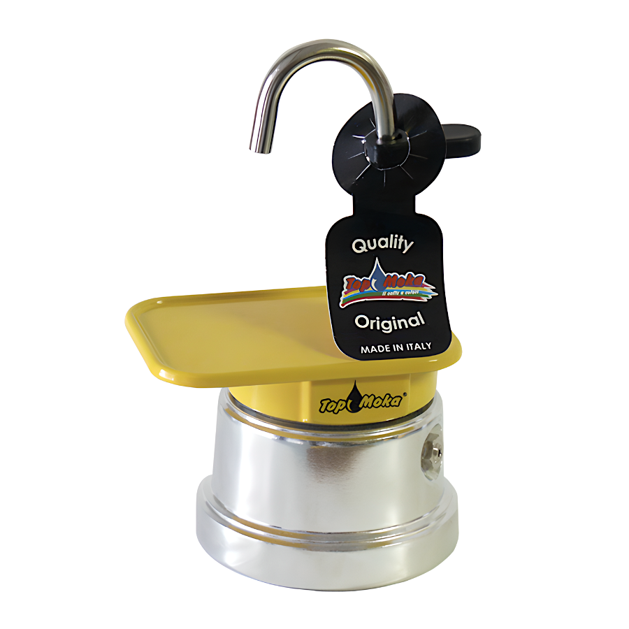 SET CAFETERA "MINI" TOP MOKA - AMARILLO (1 TAZA) - Imagen 2