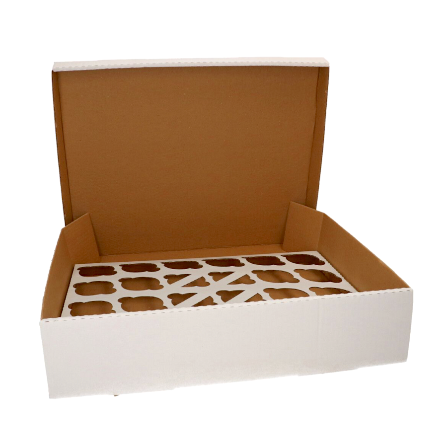 CAJA PARA 24 CUPCAKES BLANCA - FUNCAKES (10 U) - Imagen 2