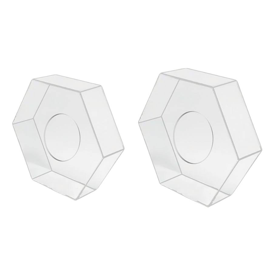 SOPORTES HEXAGONALES TRANSPARENTES PARA TARTAS - 20 Y 30 CM / H 10 CM - Imagen 4