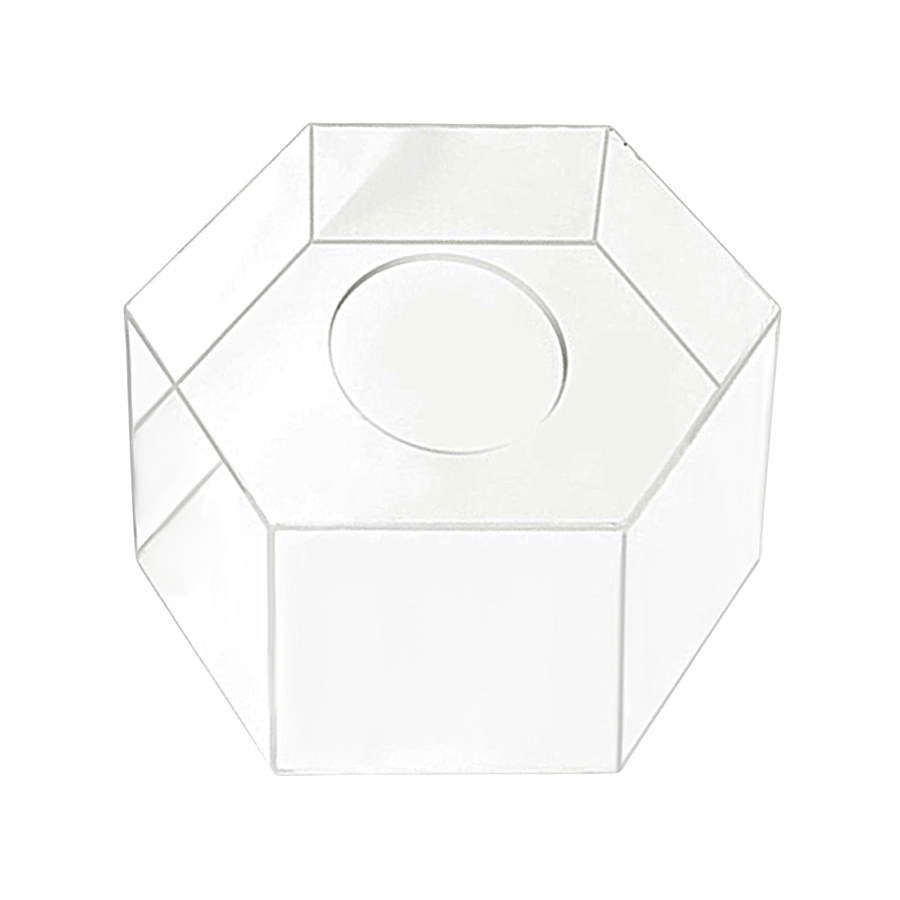SOPORTE HEXAGONAL TRANSPARENTE PARA TARTAS - 20 CM / H 15 CM - Imagen 2