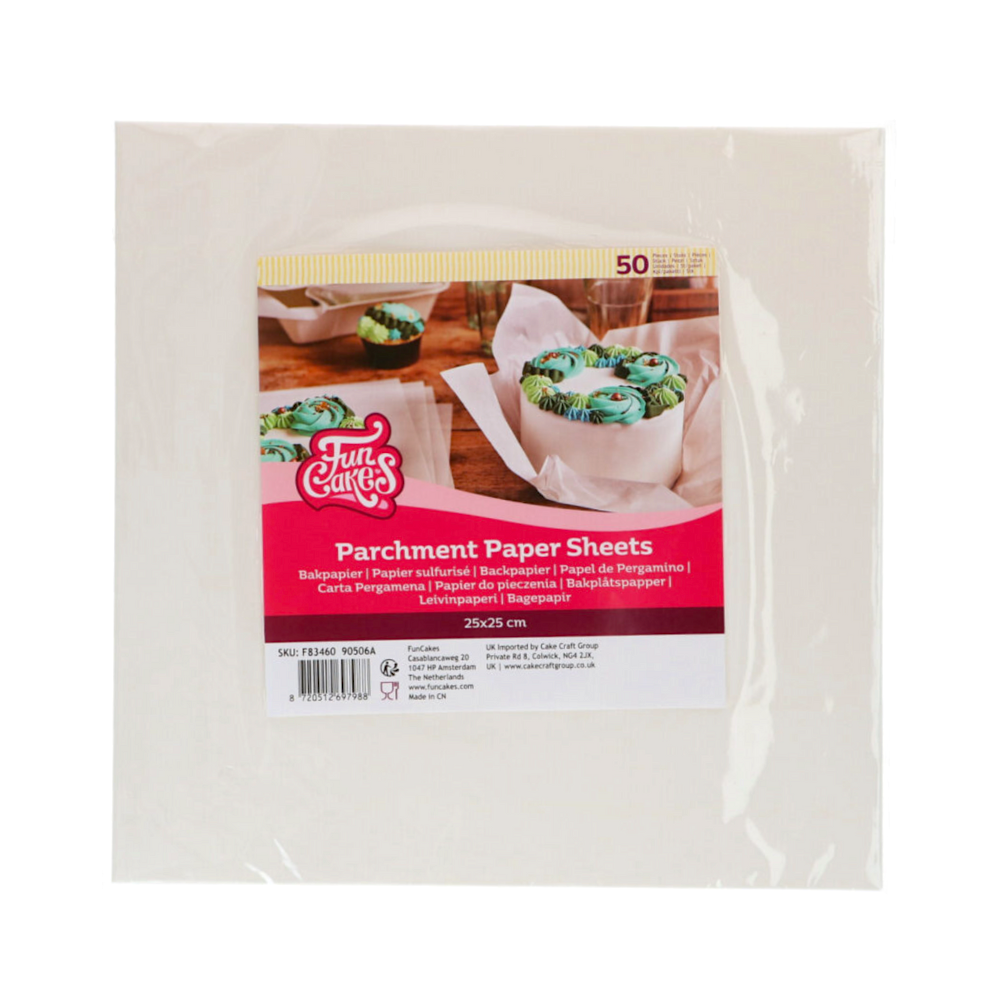 HOJAS DE PAPEL PERGAMINO FUNCAKES - 25 CM (50 U) - Imagen 2