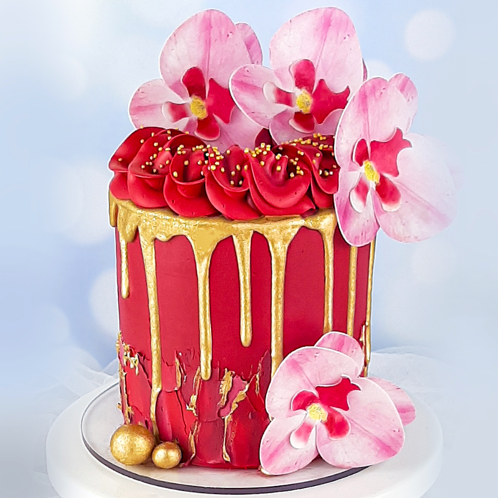 FLORES DE OBLEA DEKORA - ORQUIDEA ROSA - Imagen 2