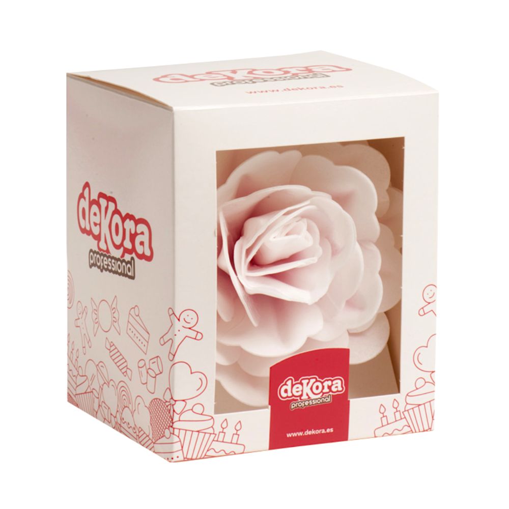 FLOR DE OBLEA GIGANTE DEKORA - ROSA - Imagen 4