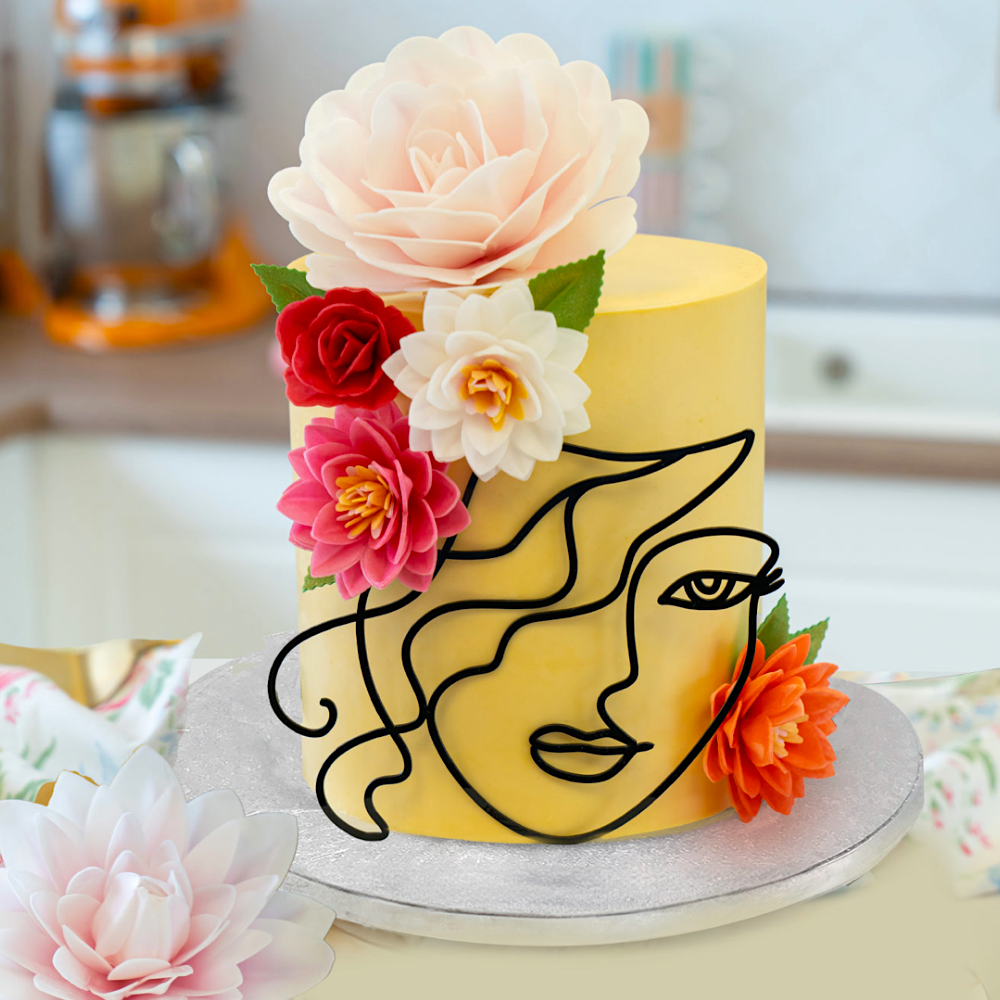 FLOR DE OBLEA GIGANTE DEKORA - ROSA - Imagen 3