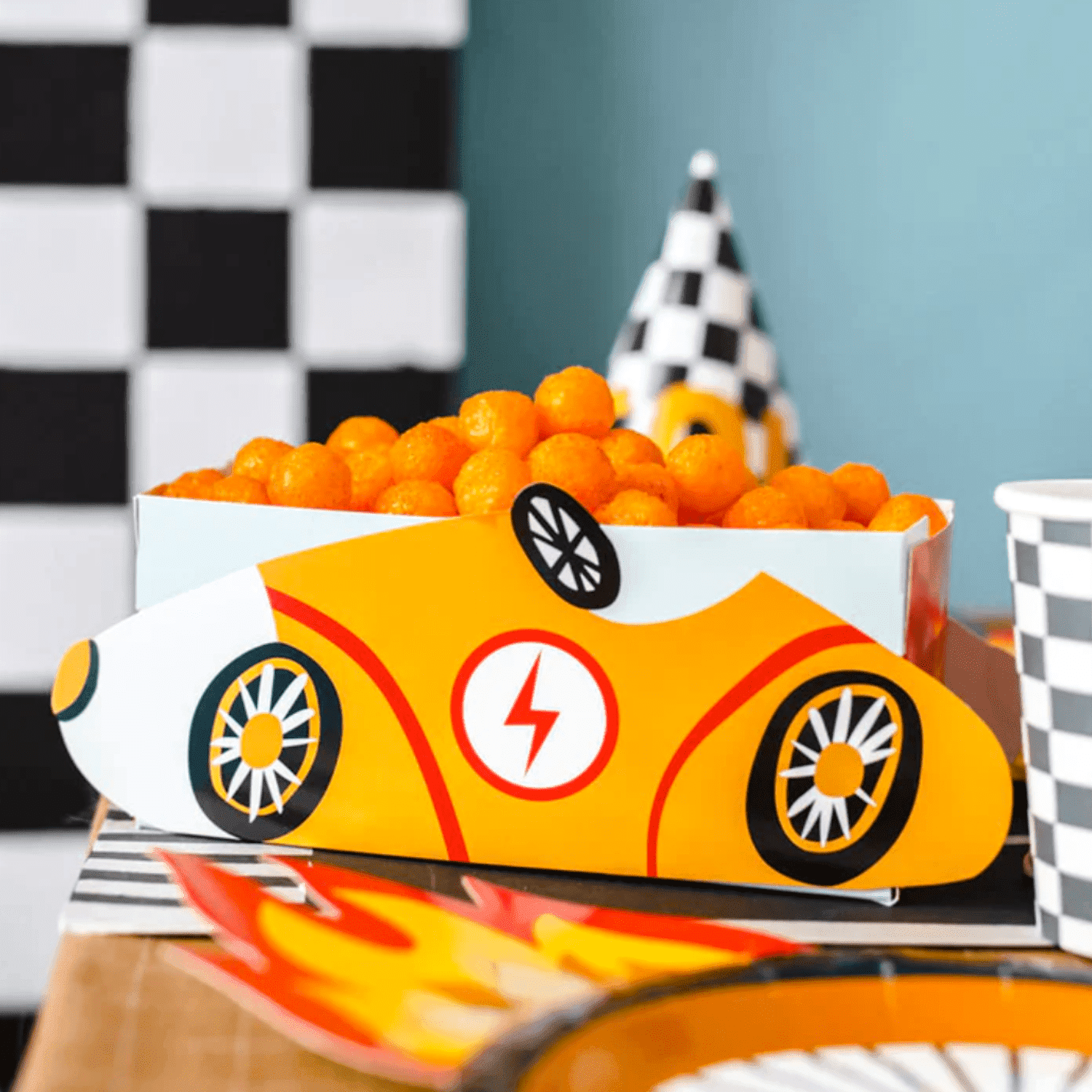 CAJAS DE PAPEL PARA SNACKS PARTYDECO - COCHES - Imagen 4